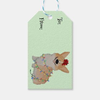 Étiquettes Cadeau de Noël de Corgi