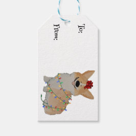 Étiquettes Cadeau de Noël de Corgi