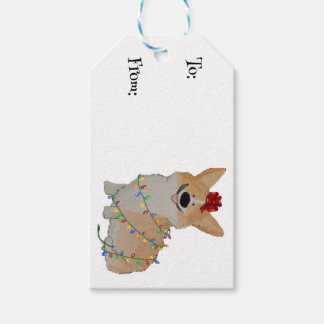 Étiquettes Cadeau de Noël de Corgi