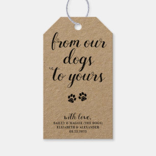 Étiquettes-cadeau De Nos Chiens Biscuit Bar Chien Traite Mariage Fav