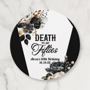 Étiquettes Cadeau Décès à mes cinquante Floral 60e Anniversaire