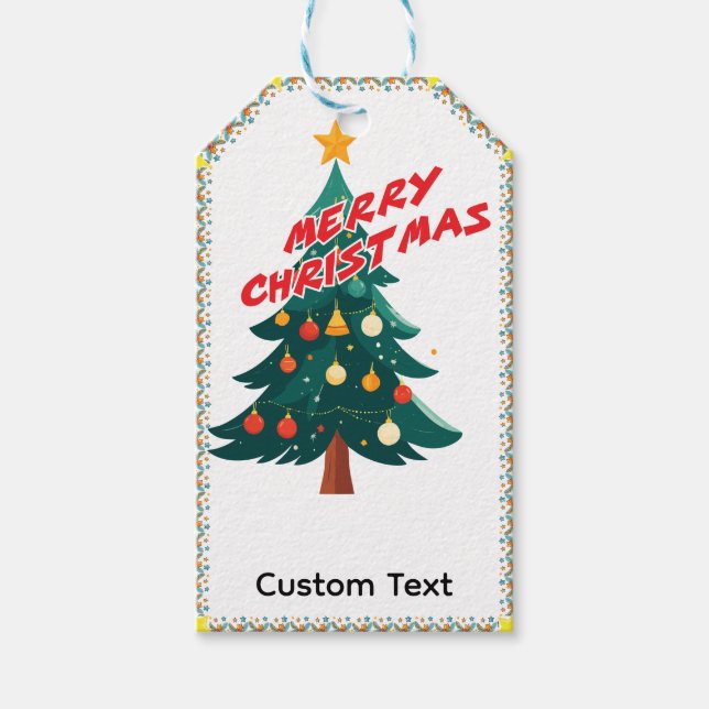 Étiquettes-cadeau Decorative Christmas Gift Personalized (Devant)