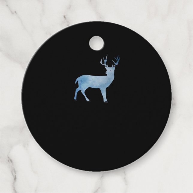Étiquettes Cadeau Deer Modern Artistic Design (Devant)
