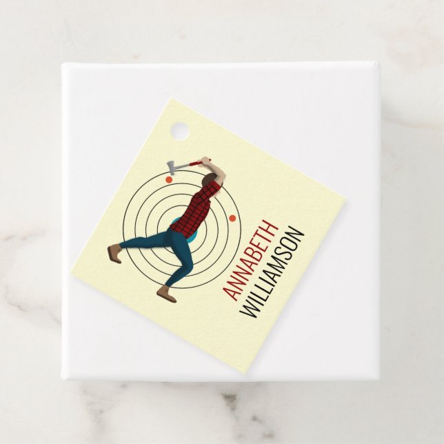 Étiquettes Cadeau Défilement Ax (En situation)