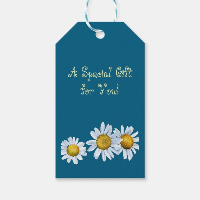 Étiquettes-cadeau Delightful Daisies Gift Decor (Devant)