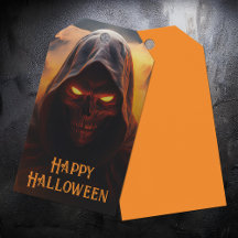 Démon des ténèbres avec fumée orange Halloween