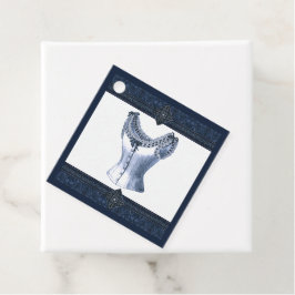 Étiquettes Cadeau Denim Blue Vintage Bustier