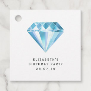 Étiquettes Cadeau Dentelle diamant et Parties scintillant
