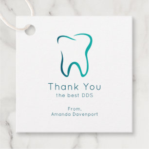 Étiquettes Cadeau Dentistesse dentaire Merci Médicale