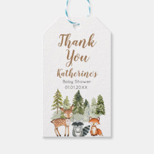 Étiquettes-cadeau Der animal aventure Camper Baby shower Merci