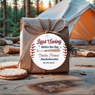 Étiquettes Cadeau Dernier balancement avant la bague Baseball Enter