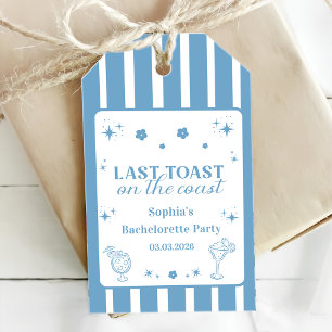 Étiquettes-cadeau Dernier Toast Sur La Côte Bachelorette Week-End