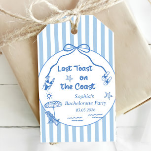 Étiquettes-cadeau Dernier Toast Sur La Côte Week-end Enterrement de