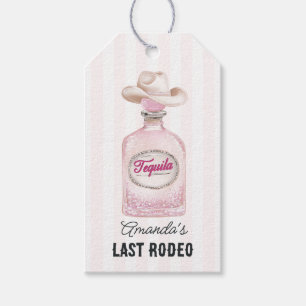 Étiquettes-cadeau Dernière bouteille de tequila rose de Rodéo Cowgir