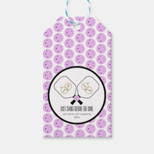Étiquettes-cadeau Dernière swing avant la bague Mariage Pickleball