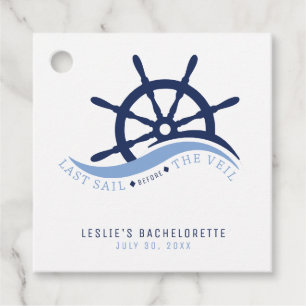 Étiquettes Cadeau Dernière voile avant le Veil Helm Bachelorette Par