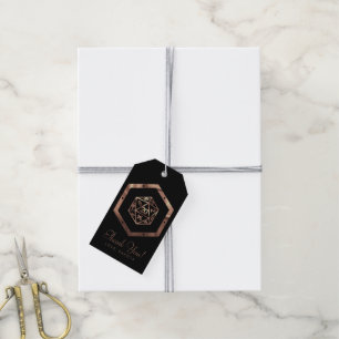 Étiquettes-cadeau Dés de JDR   Table Copper Roleplayer Merci