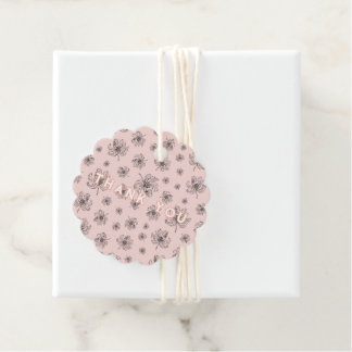 Étiquettes Cadeau Des pivoines délicates.