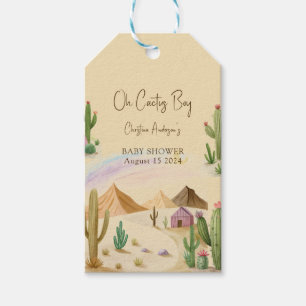 Étiquettes-cadeau Désert Oh Cactus Boy Boho Arch Baby shower