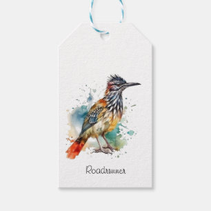 Étiquettes-cadeau Desert Spirit, Roadrunner dans la coutume d'hiver