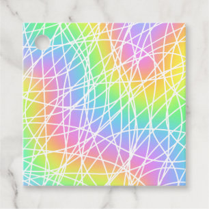 Étiquettes Cadeau Design abstrait Bright Rainbow