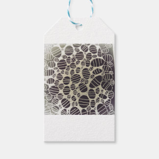 Étiquettes-cadeau Design d'art abstrait noir et blanc