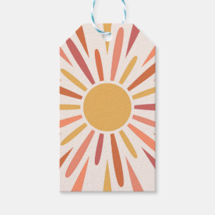 Étiquettes-cadeau Design de style rétro coloré