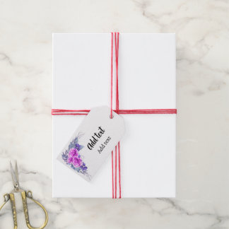 Étiquettes-cadeau Design floral d'aquarelle personnalisé
