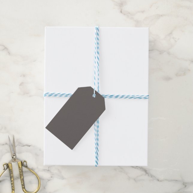 Étiquettes-cadeau Design Masculin gris foncé (With Twine)
