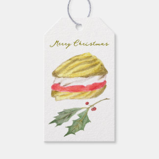 Étiquettes-cadeau Dessin de biscuit Viennese Whirls Noël