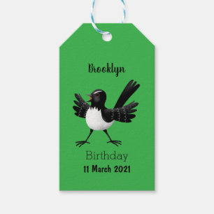 Étiquettes-cadeau Dessin de l'Australien Willie Wagtail