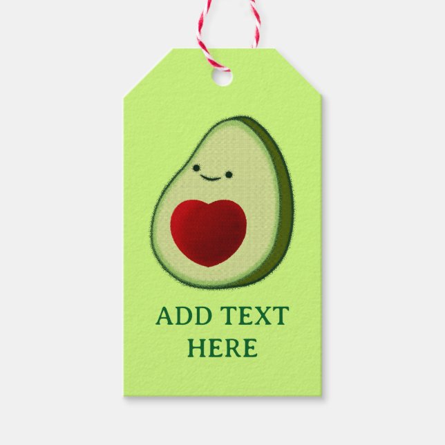Étiquettes-cadeau Dessin de l'Avocado Lover Cute (Devant)