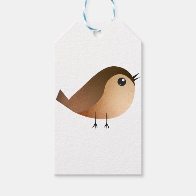 Étiquettes-cadeau Dessin d'Oiseau de Bruant (Devant)