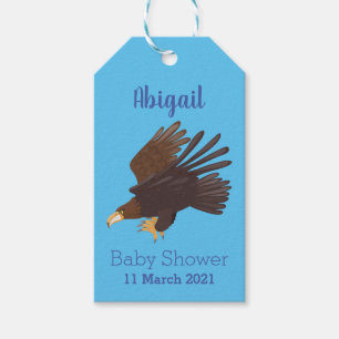 Étiquettes-cadeau dessin humoristique d'aigle royal