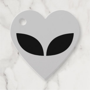 Étiquettes Cadeau Dessous de verre en papier Alien Love Heart