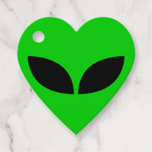 Étiquettes Cadeau Dessous de verre en papier Cœur d'amour extraterre