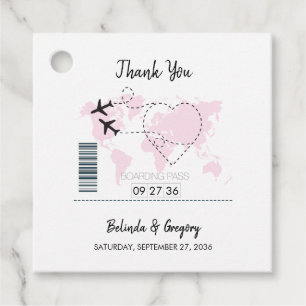 Étiquettes Cadeau Destination Boarding Pass Cadeau Mariage