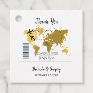 Étiquettes Cadeau Destination Boarding Pass Cadeau Mariage