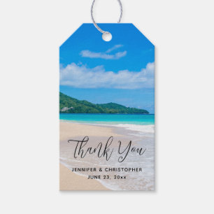 Étiquettes-cadeau Destination tropicale Mariage Pittoresque de plage