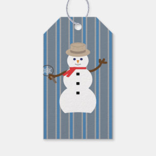 Étiquettes-cadeau Détective de Snowman amusante et fantaisiste