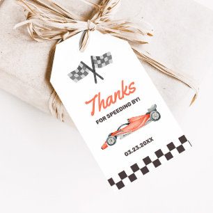 Étiquettes-cadeau Deux Fast Race Car 2nd Boy's Birthday Party