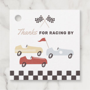 Étiquettes Cadeau Deux Fast Race Car Boy Fête d'Anniversaire