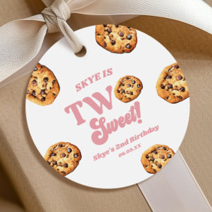 Étiquettes Cadeau Deux gâteaux sucrés et lait 2ème fête d'anniversai