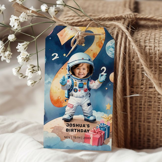 Étiquettes-cadeau Deux lune fête d'anniversaire 2 (Créateur téléchargé)