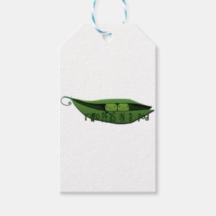 Étiquettes-cadeau Deux pois dans une cosse