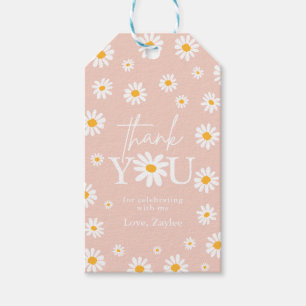 Étiquettes-cadeau Deux Wild 2e fête d'anniversaire Boho Retro Daisy