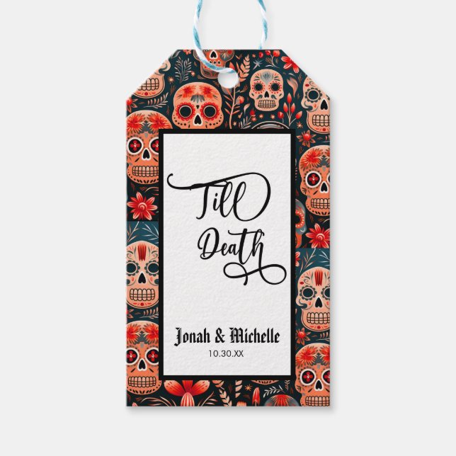 Étiquettes-cadeau Día de los muertos Jusqu'à la mort (Devant)