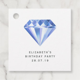 Étiquettes Cadeau Diamant brillant de minuit