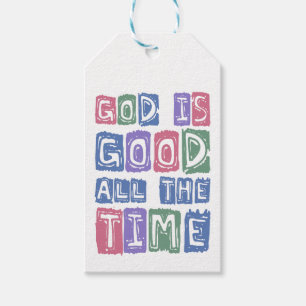 Étiquettes-cadeau Dieu est bon tout le temps Retro foi