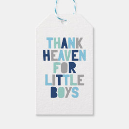 Étiquettes-cadeau Dieu merci pour les petits garçons, Baby shower